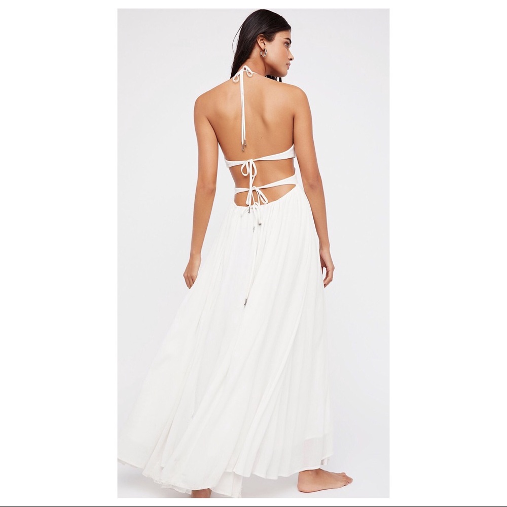 NWOT FREE PEOPLE CUTOUT MULTI SLIT MAXI DRESS - Picture 2 of 2